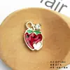 Aceite de gota de fruta aleación accesorios pendientes de botón DIY accesorios de joyería pendientes hechos a mano pendientes gancho de oreja paquete de materiales