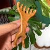 Pente de Massagem Garra de Tigre Sândalo Pente Rake Ferramenta de Raspagem Chifre Massagem Facial Ponto de Acupuntura Raspagem do Nariz Escova Meridiana Facial
