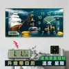 Reloj de Pared Luminoso para Sala de Estar, Reloj para el Hogar, Pintura Decorativa de Moda, Reloj Moderno de Lujo Rectangular, Reloj de Pared 20