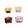 Juguete de Comida de Simulación Sándwich Pastel Gato Accesorios de Resina Pegamento de Crema Estuche para Teléfono Celular DIY Agujero para Pasador Hebilla de Zapato