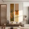 Ver las Montañas, Estética de la Dinastía Song, Pinturas Colgantes del Vestíbulo, Caligrafía y Pintura de Paisaje Zen para la Sala de Té, Pinturas Decorativas para la Sala de Estar, Pinturas en Rollo de Cortina de Bambú