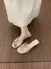 Primeiro Encontro com as Sandálias Slip-On Abertas na Ponta com Fivela de Metal Estilo Coreano para Mulheres, Novidade para o Verão 2026, Saltos Plataforma de Estilo Minimalista, Sandálias Deslumbrantes