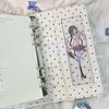 Caderno A6 de Ponto de Bolinha em Jeans Coreano Casual para Estudantes com Bom Visual e Diário de Mão DIY Portátil