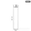 Tapa de Óxido de Aluminio Plateada de 30 mm Tubo de Vidrio Botella Botella de Dulces Hecha a Mano Botella de los Deseos Botella de Cordyceps Desmenuzado para Tabaco Botella tipo Cápsula