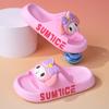 Sandalias de Dibujos Animados de Dinosaurio de Suela Blanda para Niños y Niñas Verano Bebé Baño Antideslizantes Zapatillas de Casa para Interior