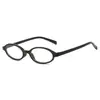 Nuevo Marco Pequeño Retro Transfronterizo Marco de Gafas Sexy Estudiante Femenina Gafas Sin Maquillaje Artefacto Forma Ovalada Moderno Espejo Plano