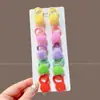 Elásticos de cabelo descartáveis em cores de doce para meninas, elásticos de cabelo de alta elasticidade que não danificam o cabelo, acessórios de cabelo