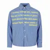 Yi Dao Vintage 2026 Otoño Nueva Tendencia Americana Estampado de Letras Barrage Bloque de Color Cuadros Camisa Casual de Manga Larga