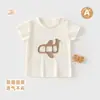 Camiseta de Bebê Manga Curta Top de Bebê Algodão Puro Roupas de Verão para Meninos Manga Meia Estilo Verão Roupas para Meninas Categoria a 2026 Novo Estilo