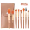 Juego de pinceles de maquillaje Xixi de pelo fino, cuatro colores, maquillaje opcional, delicado y fácil de llevar, asequible para estudiantes.