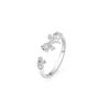 Par de Anillos de Pareja de Nicho Lujo Ligero Zircón Anillo de Dedo Vivo para Hombre y Mujer Anillo Lazo de Möbius