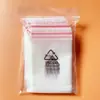 Sacos autosselantes, à prova d'água, transparentes, com borda vermelha, sacos de PE em formato de osso, sacos de vedação de plástico PE, sacos pequenos de PE