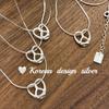 Collar Popular de Celebridad de Internet Ins Coreano Plata de Ley S925 Collar de Cuerda Calado en Forma de Corazón Cadena para Clavícula