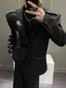 Blazer para hombre de diseño de lujo ligero con estampado de estrellas, adecuado para primavera y otoño, con un toque de nicho, diseñado para estilistas de cabello y actuaciones