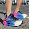 Zapatos Deportivos Ligeros y Cómodos de Jacquard Transpirable de Verano con Hebilla Giratoria, Zapatos Casuales con Suela de Palomitas y Placa de Carbono Hueca para Correr para Mujer