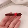 Pasador de Pelo Rojo Manzana Ancola Estilo Coreano para Mujer, Nuevo Pinza para el Cabello Linda con un Diseño Elegante, Pinza para Flequillo, Accesorio para el Cabello en el Lado de la Frente