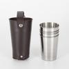 Taza de Cerveza de Acero Inoxidable Transfronteriza, Taza para Bebidas Frías Retro de Lujo Ligero, Bolsa Portátil para Copa de Vino con Pestaña Desprendible, Copa de Vino Estilo Industrial Anticaída