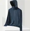 Ropa Protectora del Sol de Seda de Hielo para Hombre Verano Delgada Atractiva Chaqueta Cortavientos para Exteriores Chaqueta Ropa Protectora del Sol con Capucha Estilo Americano High Street