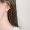 Pendientes de lazo de diamantes, pendientes coreanos súper brillantes de color rosa, pequeños pendientes de circonitas ligeras, joyería de plata de lujo de alta calidad.