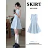 Exquisito vestido de principios de verano para mujer, conjunto de verano estilo coreano, elegante y con clase vestido blanco, vestido de vacaciones en la playa de cintura alta