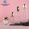 Set de botellas de vidrio para cuidado de la piel de forma especial en stock 40-120 ml, botellas para loción y sérum 50 g 100 g, materiales de embalaje para botellas de crema facial