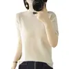 Otoño Invierno 2026 Nuevo Suéter Casual de Punto para Mujer Cuello Redondo Manga Corta Delgado Holgado Manga Media Versátil Al por Mayor
