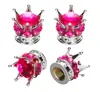 Tampas de Válvula para Pneus de Motocicleta, Tampas de Válvula para Pneus de Carro, Tampas de Válvula à Prova de Poeira, Tampas Criativas para Núcleo de Válvula com Coroa Cravejada de Diamantes