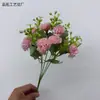 Cravo Simulado de 5 Pétalas e 10 Cabeças Pequeno Buquê Flor Artificial Arranjo de Flores Guia para Casamento Decoração para Casa Material de Flor de Seda Transfronteiriço