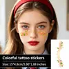 Navidad Caricatura Estampado en Caliente Pegatinas de Tatuaje Caramelo de Cereza Árbol de Navidad Hombres Mujeres Fiesta Rendimiento Maquillaje Facial Larga Duración Impermeable