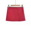 Falda Mini Cuadros Línea A Botones Dulce y Picante Mujer Verano 2026 Nuevas Llegadas Petite Retro Bodycon Cuadros