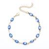 Pulsera Jinyiyuan de Acero de Titanio con Ojo Oval Grande Ojo Turco del Mal Chapado en Oro de 18K Acero Inoxidable