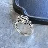 Anillo para Hombres Mayores Apertura Ajustable Estilo de Corte para Mujeres Diseño Retro de Nicho Marca de Moda Anillo de Estilo Frío Dedo Índice