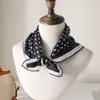 Bufanda de Lunares de Seda para Mujer, Versátil Chal de Bufanda de Seda de Morera de Verano, Regalo de Alta Gama para Mamá