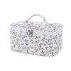 Nuevo Ins Bolsa Cosmética Floral Pequeña Bolsa de Aseo de Gran Capacidad para Mujer Bolsa de Almacenamiento Portátil para Viaje