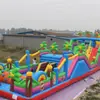 Castelo inflável de jardim de infância trampolim infantil castelo travesso escorrega com jato d'água brinquedos de playground