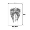 Inglês pequeno braço completo tatuagem dark wolf head letter tatuagem impermeável suor fábrica atacado carta grande imagem braço flor