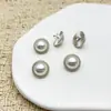 Botones metálicos de perla sencillos, abrigo de moda estilo Chanel, gabardina, traje, botones decorativos cosidos a mano