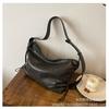 Bolso de Hombro Retro Plegado de Tendencia Coreana de Nicho 2026 Otoño e Invierno Nuevo Bolso Tote de Gran Capacidad para Viajes