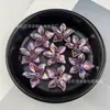 Flor de Jacarandá Morada con Cinco Pétalos y Chapado de Colores Pulsera DIY Accesorio para el Cabello Pasador Cadena para Teléfono Móvil Materiales Accesorios Pasador Estilo Chino