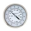 Termômetro industrial axial bimetálico tipo ponteiro de aço inoxidável para forno de churrasco, forno, disco de caldeira
