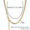 Collar Transfronterizo de Acero Inoxidable Chapado en Oro Real de 18K Cadena Hueso de Serpiente Cadena de Clavícula de Moda Cadena Lisa Versátil para Mujer de Acero de Titanio