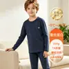 Conjunto de Ropa Interior Térmica Infantil Clase A Sin Costuras Otoño Top y Pantalón para Niños y Niñas Niños Grandes Pijama Térmico de Forro Polar Venta al por Mayor