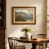 Marco de oro tallado retro personalizado transfronterizo pintura colgante enmarcada para B&B pintura decorativa mural paisaje sala de estar entrada hotel pintura