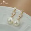 Aitong Jewelry Design É Luxo Acessível e de Alto Padrão. Os Brincos São Brilhantes e Elegantes. Brincos de Nicho. Brincos de Pérola com Franjas