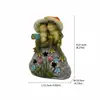 Decoración de Jardín Adornos de Jardinería Modelo de Rana Pareja Sentada Lámpara Solar de Resina Ecológica Transfronteriza