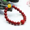 Pulsera de Cinabrio Natural Guan Yu Pulsera de Ágata con Patrón de Arena Oro Púrpura Venta al por Mayor de Fábrica Transmisión en Vivo Dropshipping S2110408