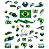 Adesivos de Arte para Unhas Copa do Mundo Espanha Argentina França Inglaterra Brasil Tema Futebol Festa de Fãs Adesivos para Dedos