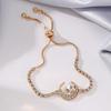 Moda Europea y Americana Pulsera Geométrica de Cristal Ajustable con Borla Ins Nicho Lujo Ligero Pulsera Personalizada Pulsera de Alta Gama