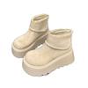 Botas de Moda con Plataforma de Encaje y Suela Gruesa para Mujer Otoño e Invierno 2025 Nuevo Estilo Británico Retro Versátiles con Cremallera Trasera Botas de Moda para Mujer