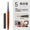 Caneta de unha com haste de sândalo japonês transfronteiriça conjunto especial de canetas para unhas 12 canetas de fototerapia caneta halo caneta de renda caneta esculpida
